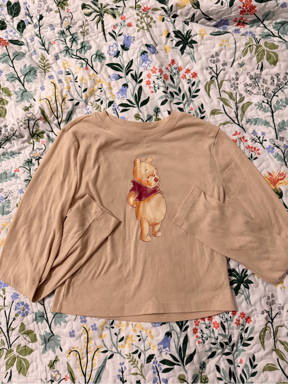 Long sleeve Winnie the Pooh crop top